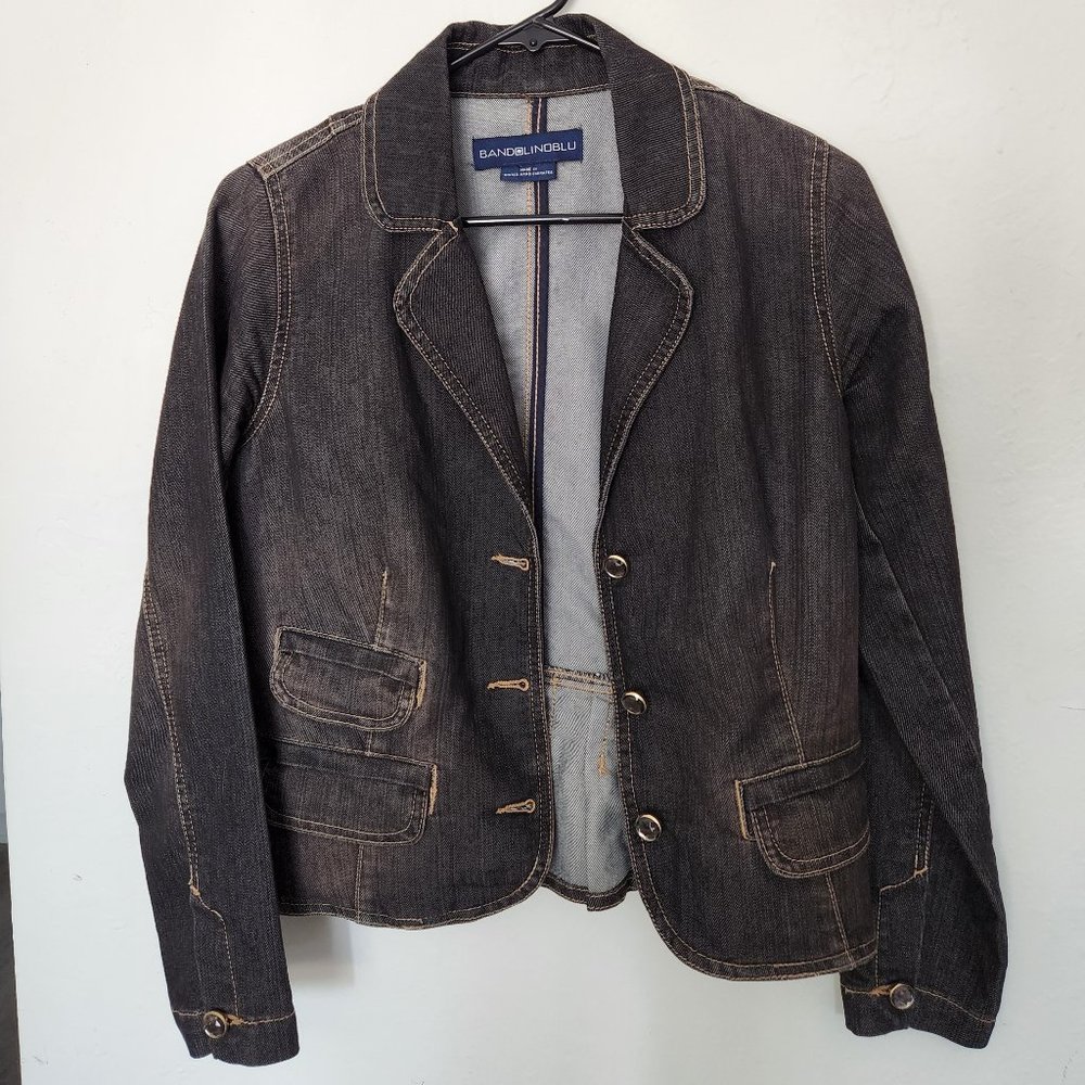 Bandolinoblu Women's denim blazer Sz MP, sweet detailing